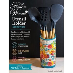 Pioneer Woman Floral Stoneware Utensil Holder Crock Replacement 7.75"